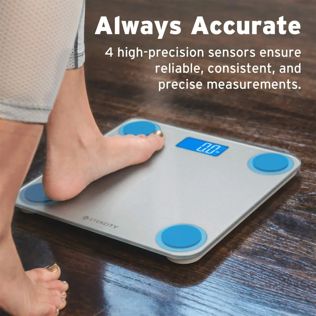 Etekcity Digital Bathroom Weight Scale with Backlight Display | Accurate High Precision Measurements - view 4