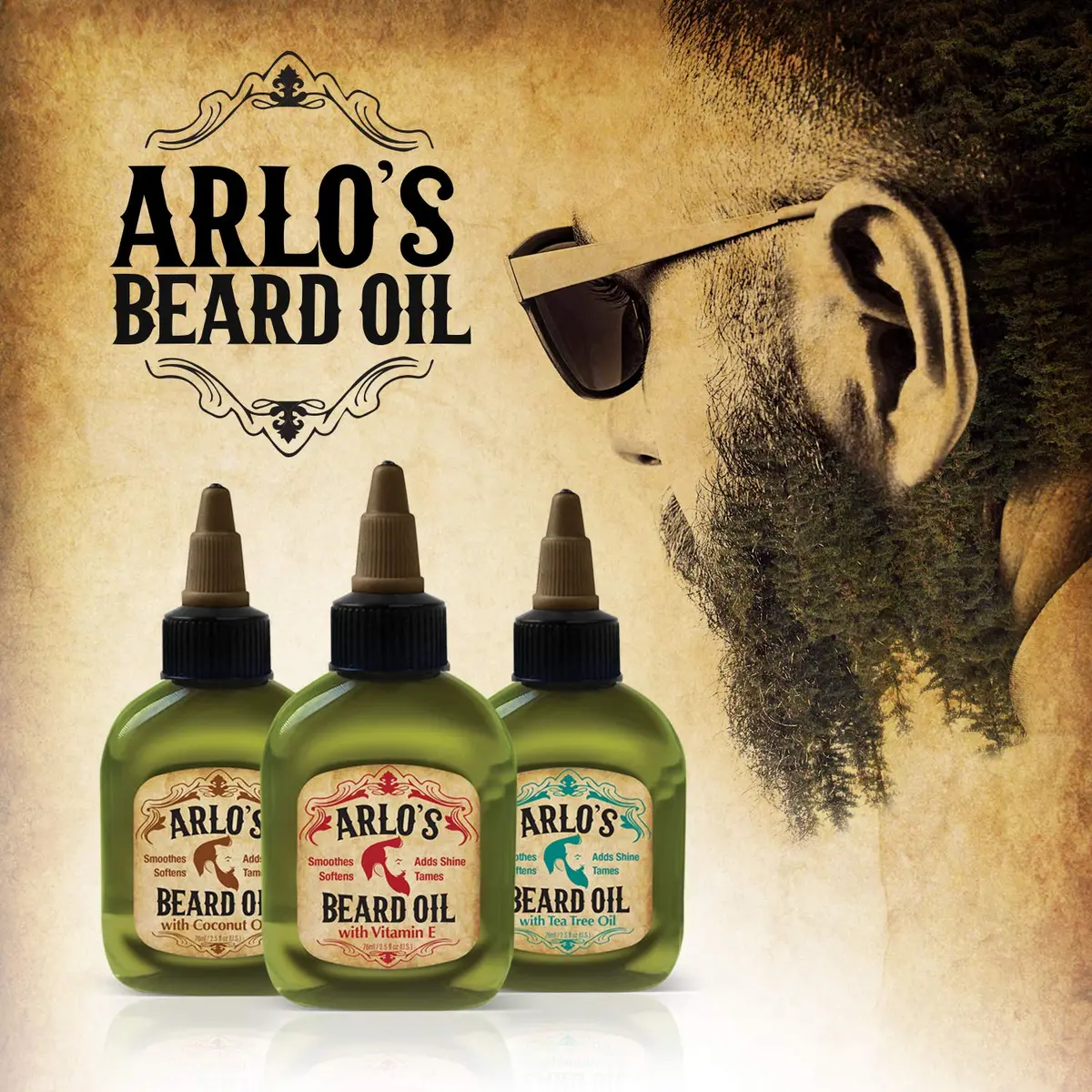 Arlo's Beard Oil with Vitamin E 2.5oz | Moisturizes & Conditions for Thick, Soft Beards - view 4