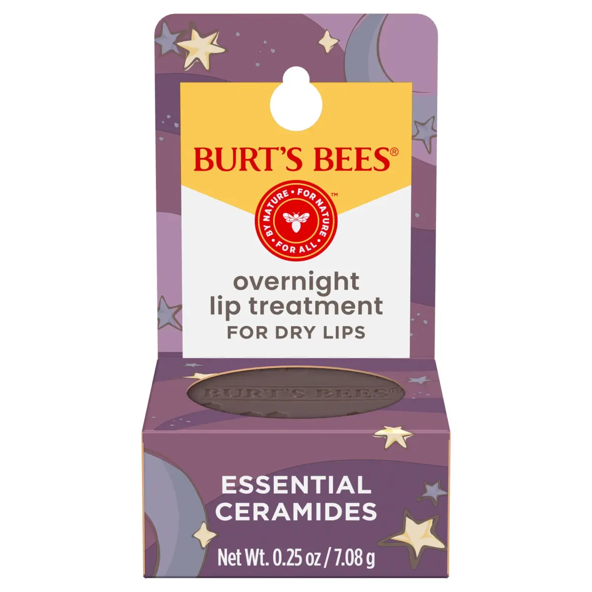 Burt's Bees Original Overnight Intensive Lip Treatment 7.5ml (0.25 Oz) | Restorative Lip Care for Dry Lips - main product image