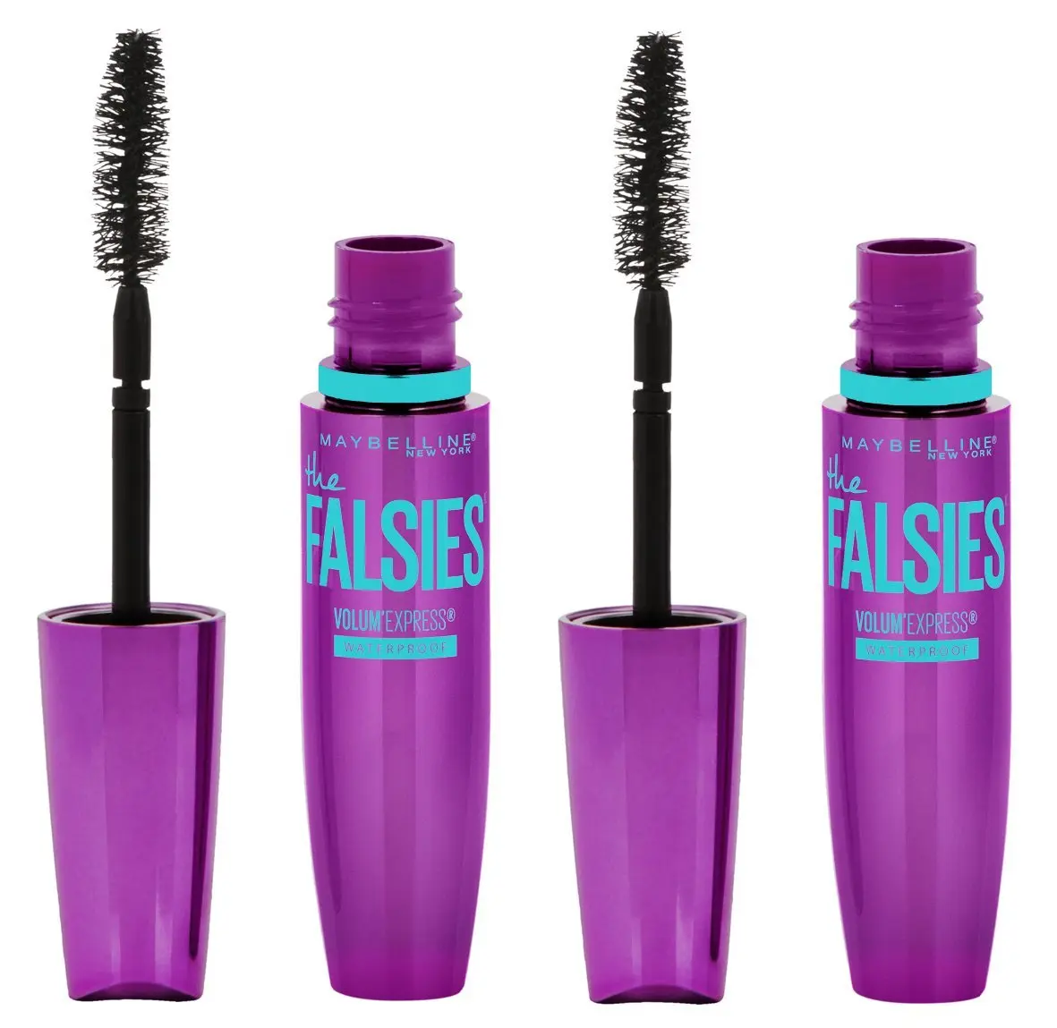 Maybelline Volum' Express Falsies Waterproof Mascara 0.25 Fl Oz (Pack of 2) | 8x Volume, Waterproof, Suitable for Contact Lenses - main product image