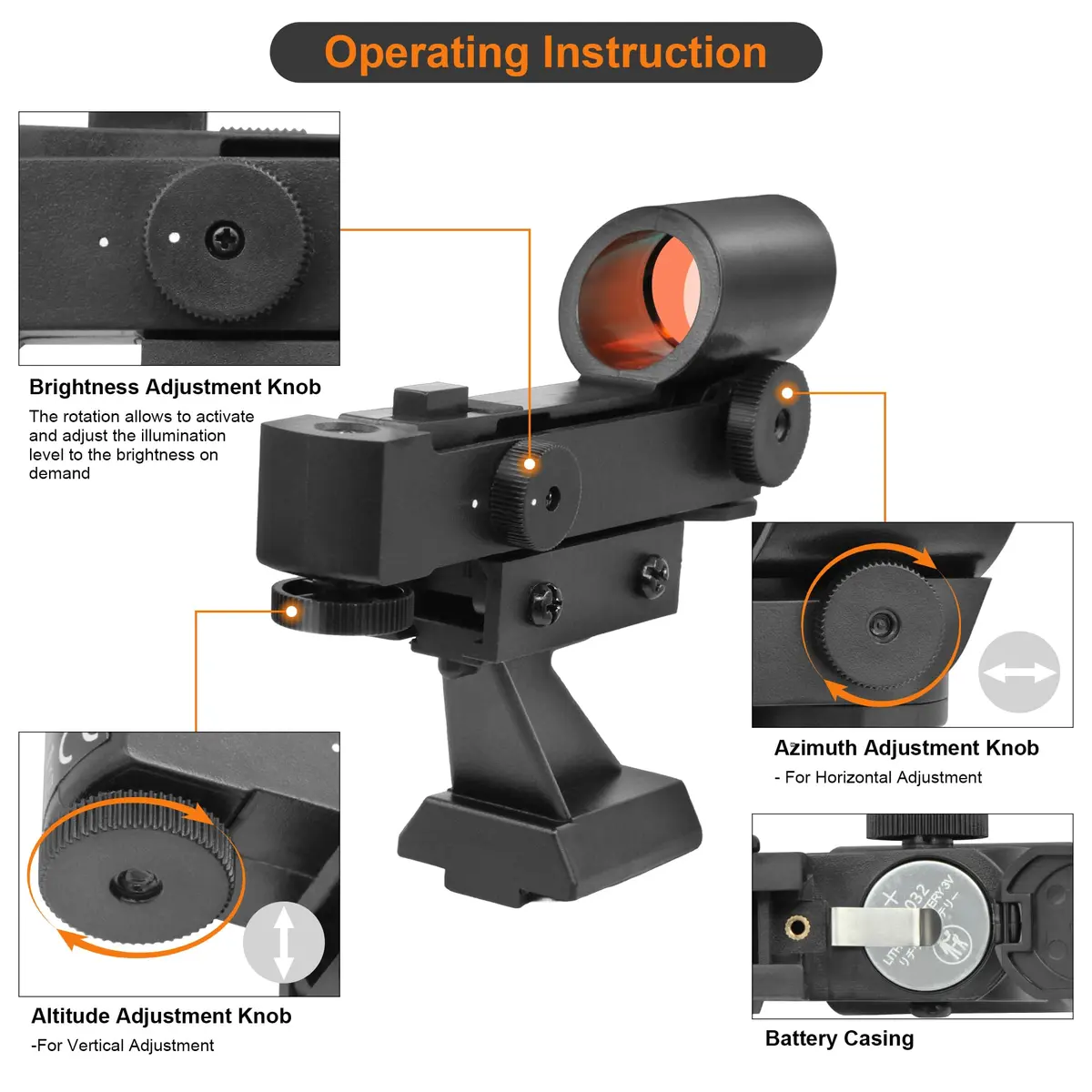 A ALSTAR Red Dot Finder Scope with Slide-in Bracket | Easy Object Location for Telescopes - view 6