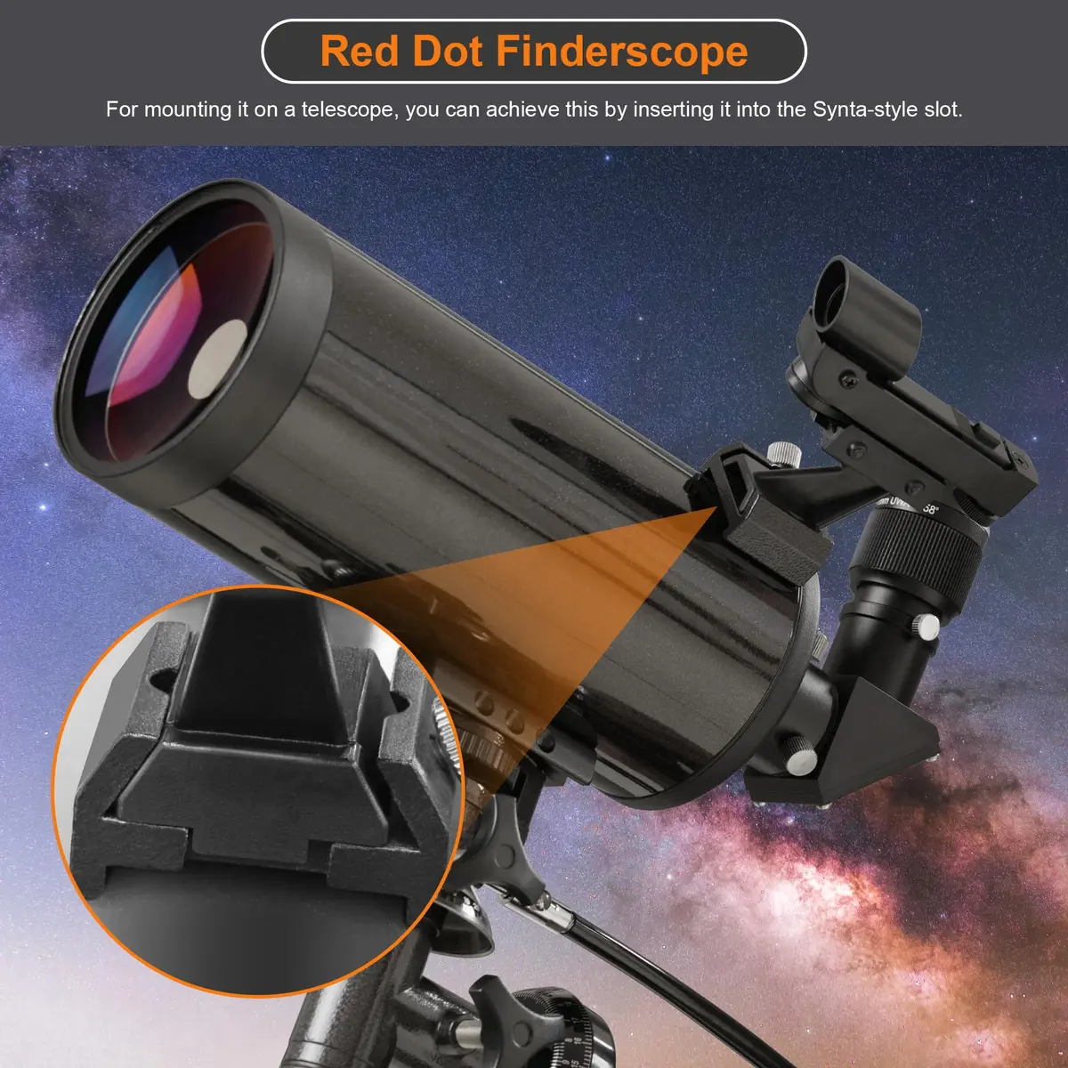 A ALSTAR Red Dot Finder Scope with Slide-in Bracket | Easy Object Location for Telescopes - view 2