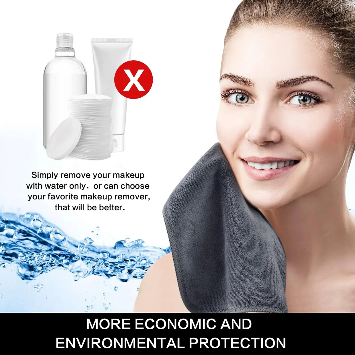 SINLAND Microfiber Facial Cloths 6 Pack | Fast Drying, Reusable & Soft for Face & Skin Care - view 6