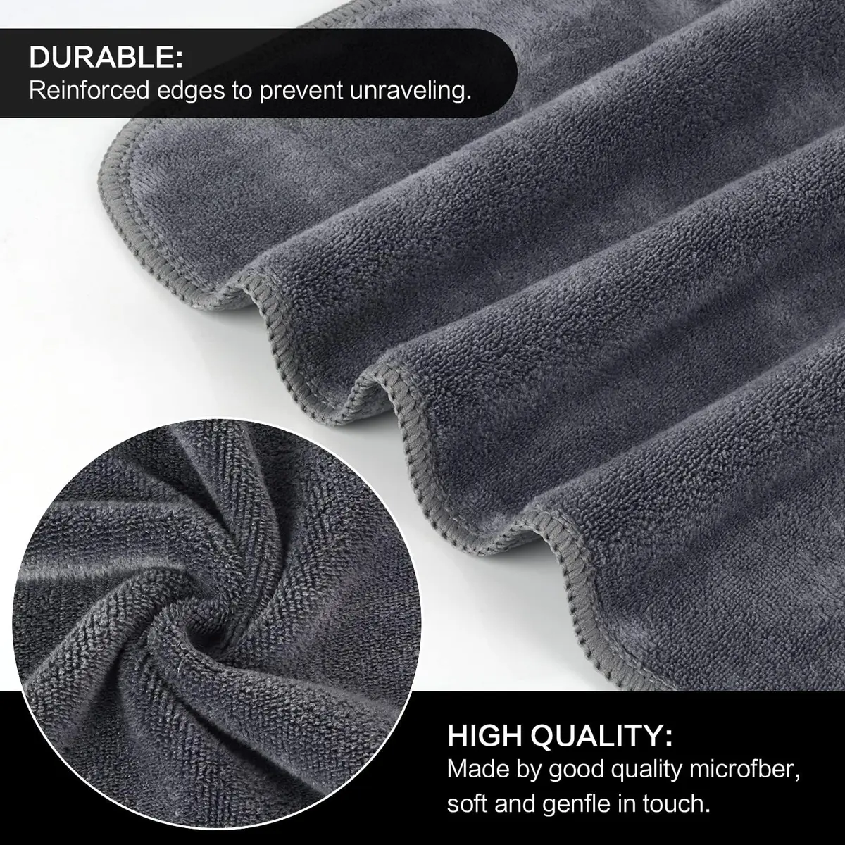 SINLAND Microfiber Facial Cloths 6 Pack | Fast Drying, Reusable & Soft for Face & Skin Care - view 3