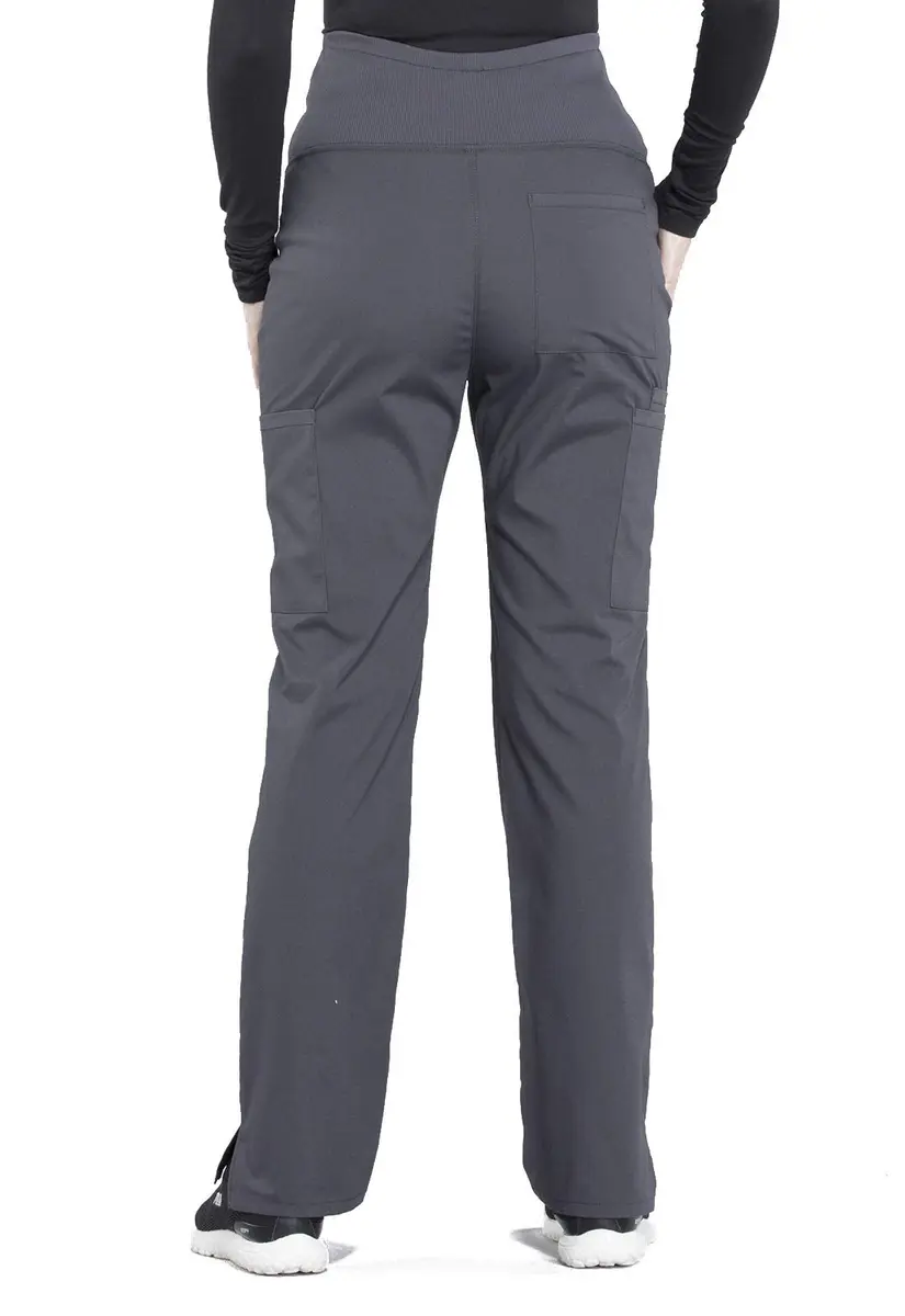 Cherokee WW Professionals Maternity Scrub Pants for Women Straight Leg Pewter XS | Supportive, Comfortable & Flattering Fit - view 2