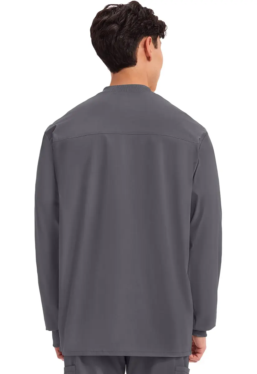 Cherokee Men Scrub Jacket Snap Front Long Sleeve | Professional Medical Uniform (70-120 chars) - view 3
