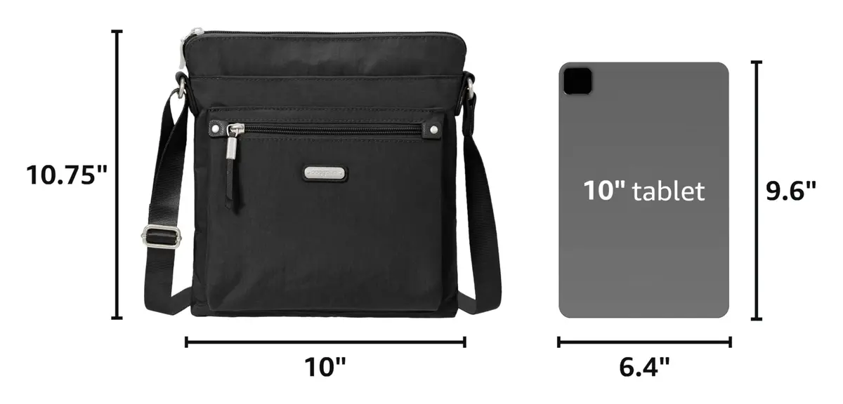 Baggallini Go Bagg with RFID Wristlet - Lightweight Travel Purse Crossbody Bag for Women - view 3