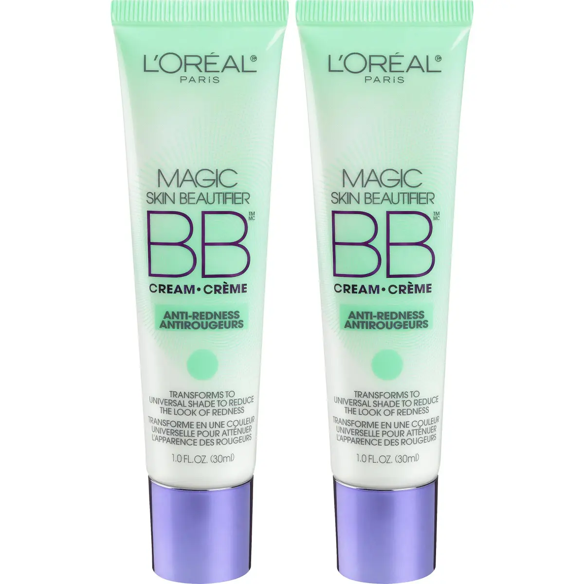 L'Oreal Paris Magic BB Cream Anti-Redness, 1 fl oz, Pack of 2 | Hydrating Skin Beautifier - main product image