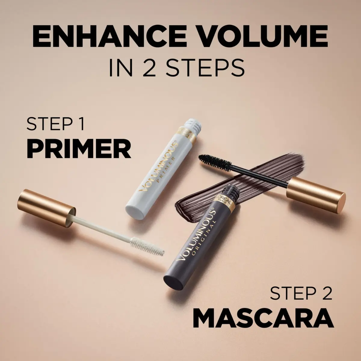 L'Oréal Paris Voluminous Original Waterproof Mascara, Black Brown, 0.56 ml (0.28 Fl Oz) | Builds Lashes 4x Thickness - view 5