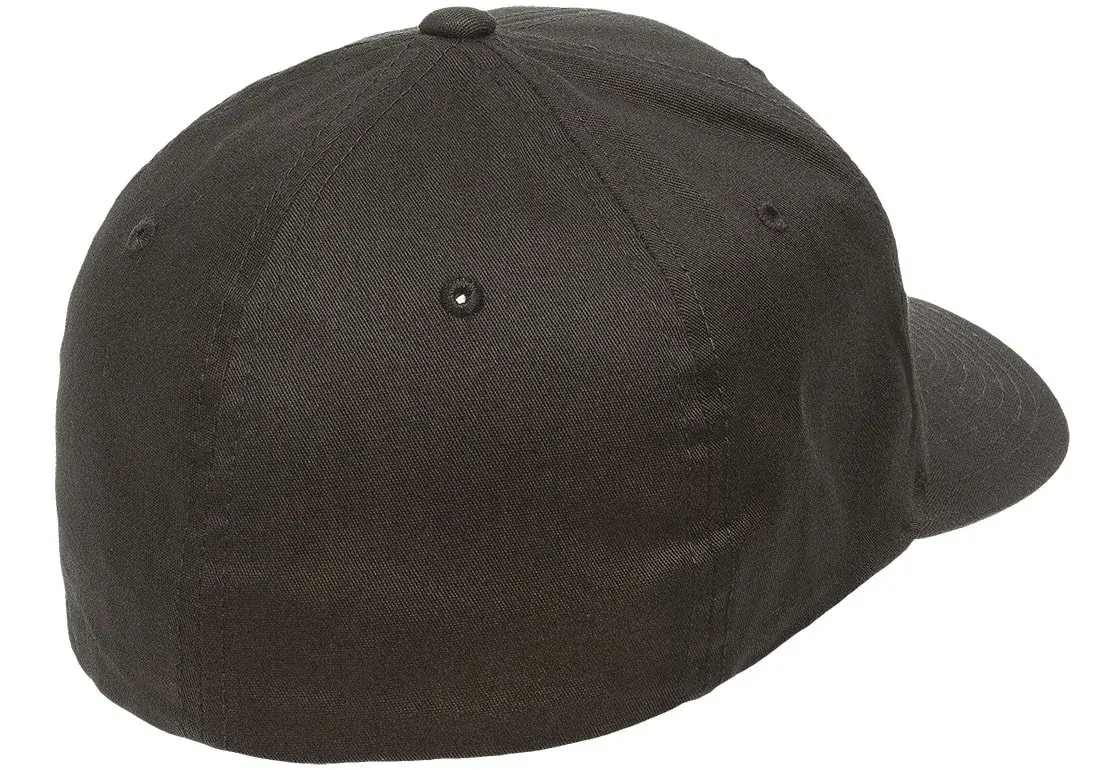 Flexfit Cotton Twill Fitted Cap Black, Size S-M | Breathable All-Weather Comfort for Men & Women - view 2