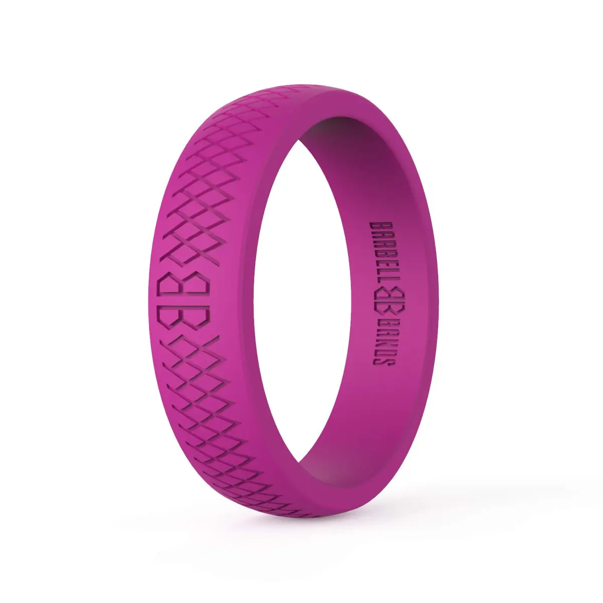 Barbell Bands Silicone Wedding Ring for Women - Premium Rubber Band for Fitness & Lifestyle - Magenta, Size 9 - main product image