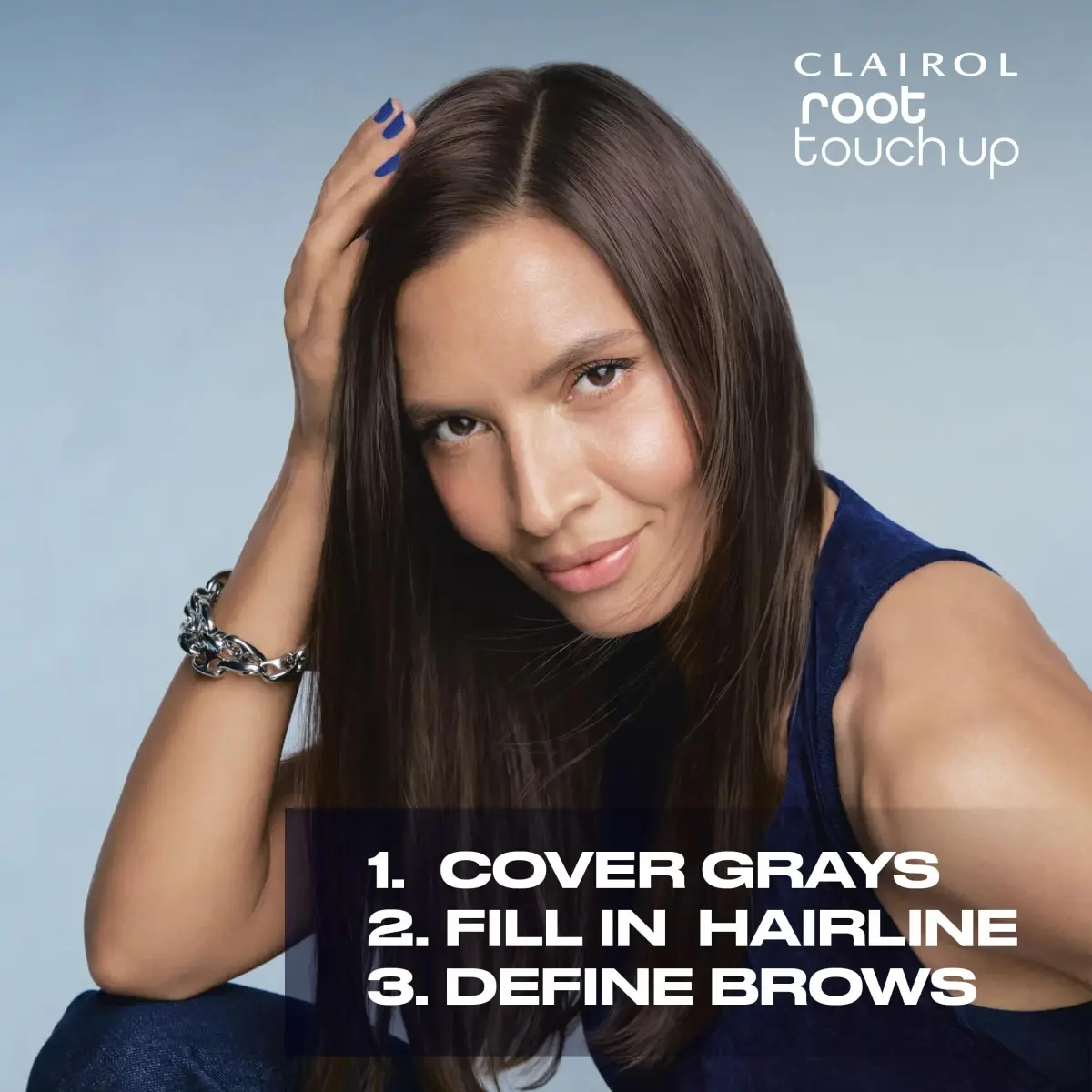 Clairol Root Touch-Up Powder Dark Brown Hair Color | Ammonia Free | Instantly Cover Roots + Define Eyebrows | 2.1g (0.07 Oz) - view 3