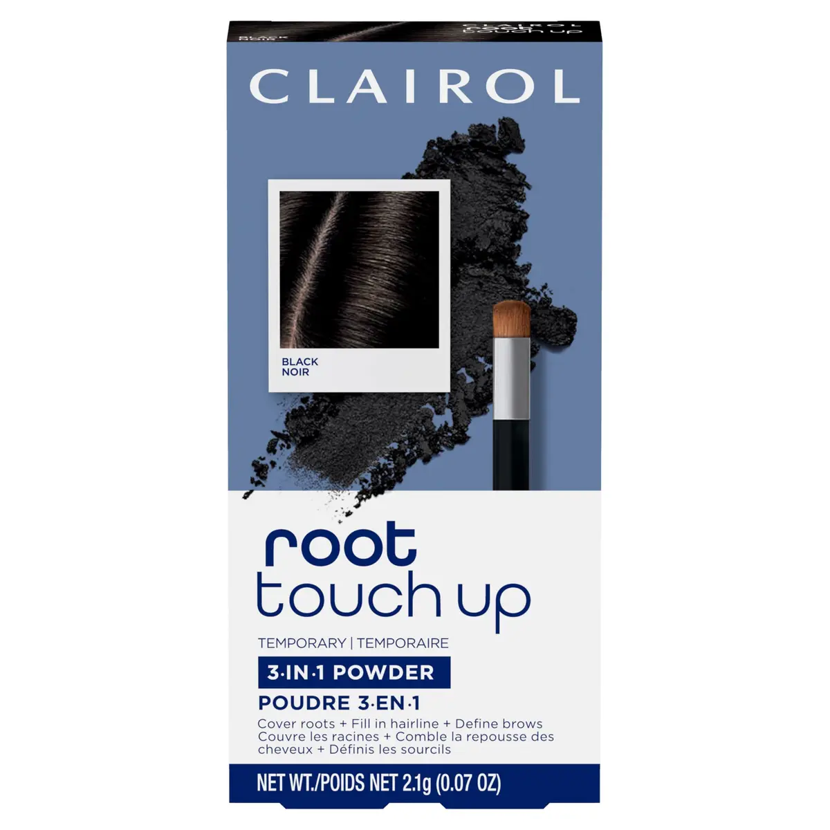 Clairol Root Touch-Up Powder Black | 0.07 oz (2 g) | Instant Gray Coverage for Roots & Brows - main product image