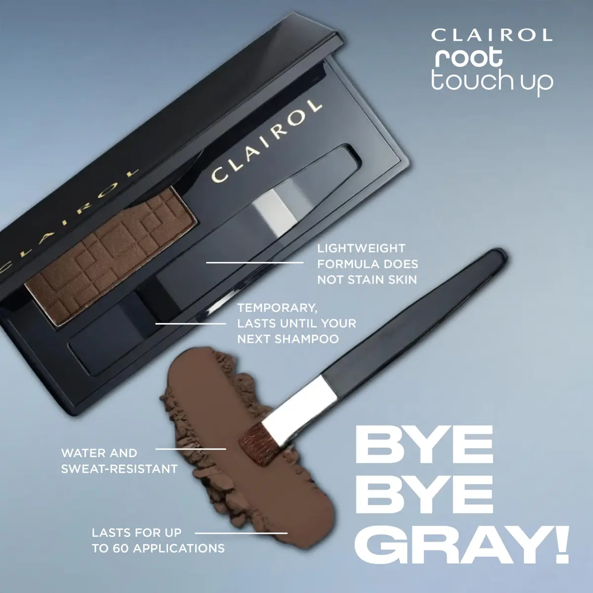 Clairol Root Touch-Up Powder Black | 0.07 oz (2 g) | Instant Gray Coverage for Roots & Brows - view 8