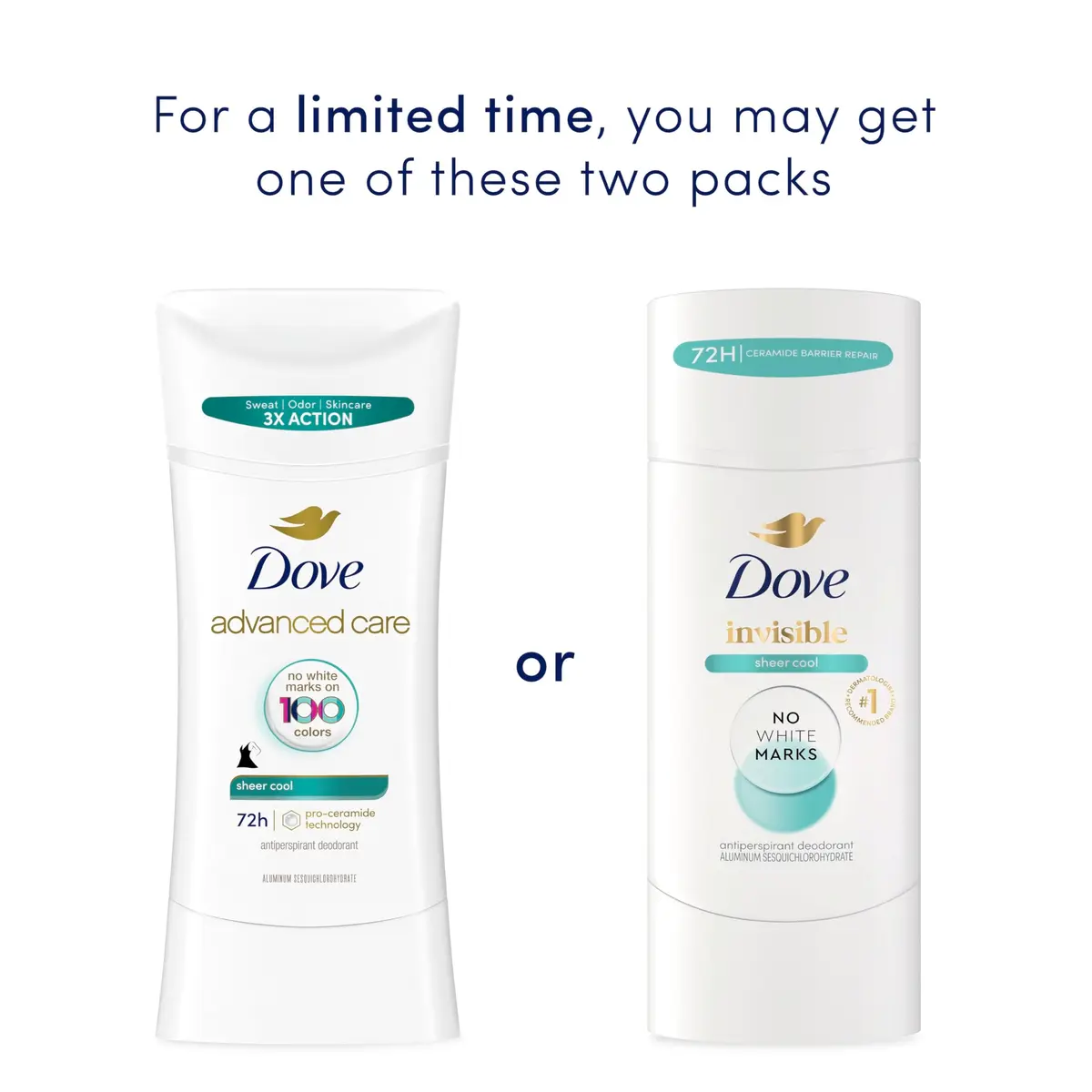 Dove Advanced Care Sheer Cool Invisible Antiperspirant Deodorant Stick 77ml (2.6 oz) | 72-Hour Sweat & Odor Protection - view 3