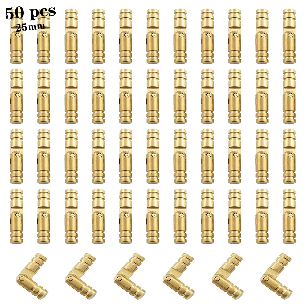 Csdtylh Brass Concealed Hinge 25x5mm | Small Woodworking & Jewelry Box Hardware - main product image