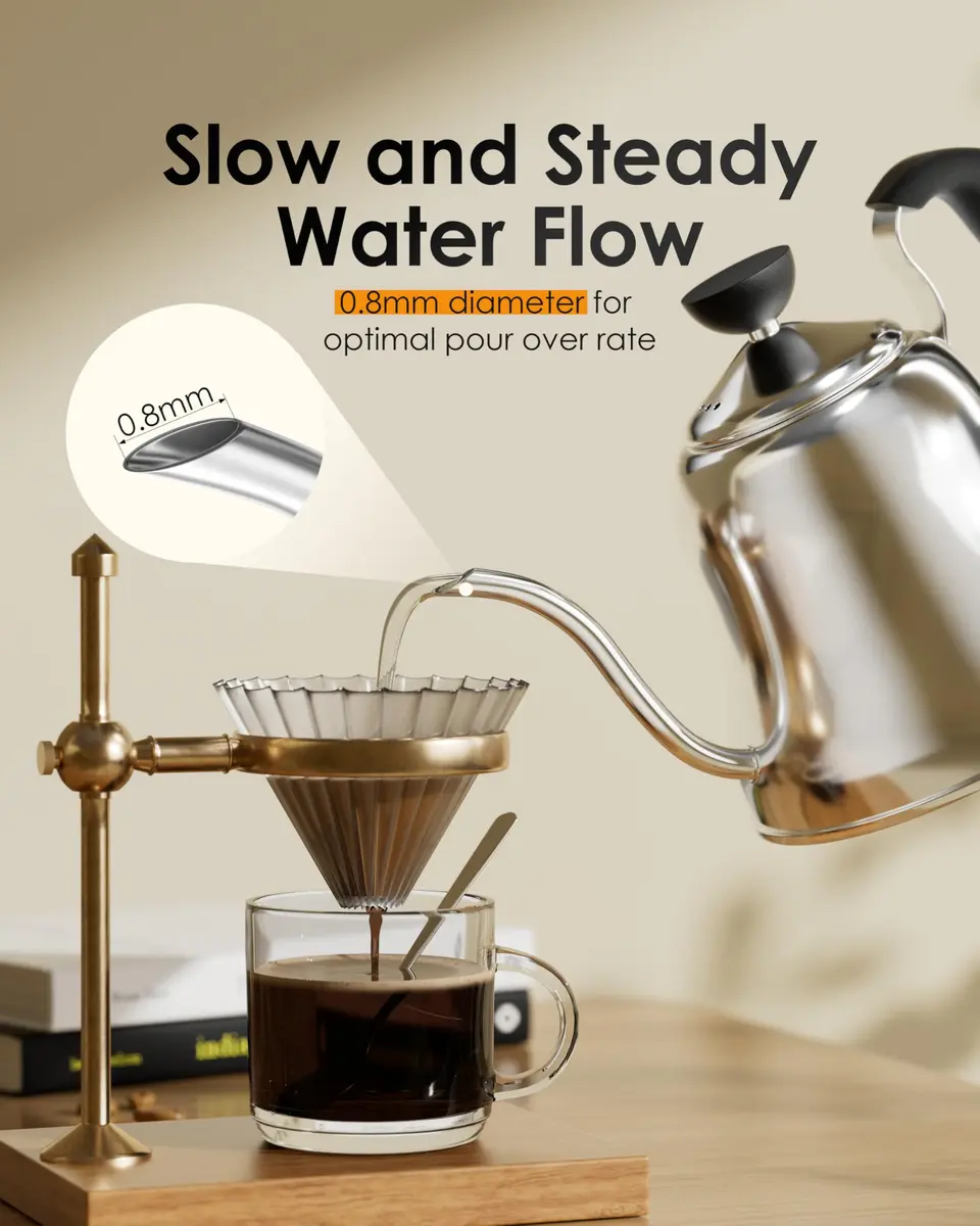 Chefbart Gooseneck Tea Kettle 800ml (28oz) | Precise Pour Over Coffee & Tea - view 5