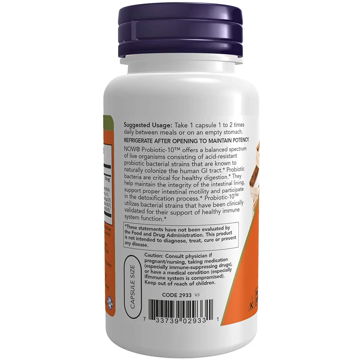 Now Foods Probiotic-10 25 Billion | 100 Count (Pack of 3) for Digestive Support in India - view 3