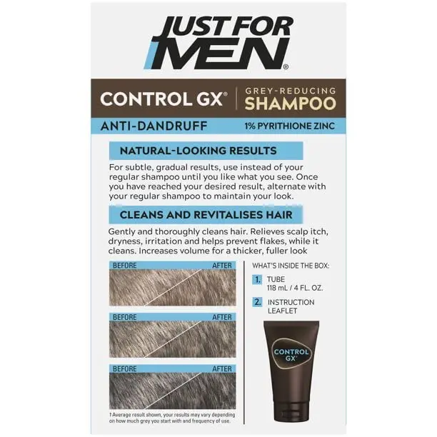 Just for Men Control GX Grey Reducing Shampoo Blonde & Medium Brown | Gradually reduces grey, natural look, 5 Fl Oz - view 4