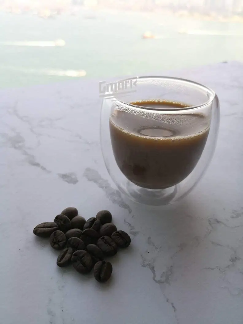 Gmark 2.7 oz Double Wall Glass Espresso Cups Set of 4 | Insulated Borosilicate Mini Demitasse Cups for Coffee & Tea - view 8