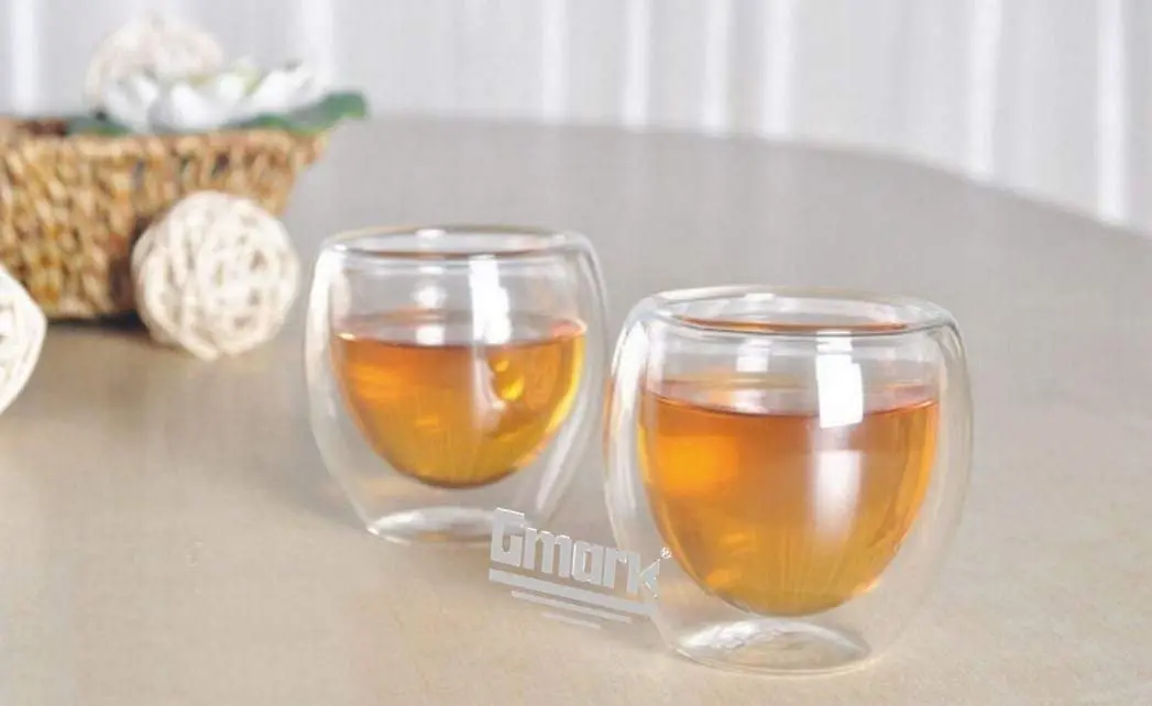 Gmark 2.7 oz Double Wall Glass Espresso Cups Set of 4 | Insulated Borosilicate Mini Demitasse Cups for Coffee & Tea - view 9