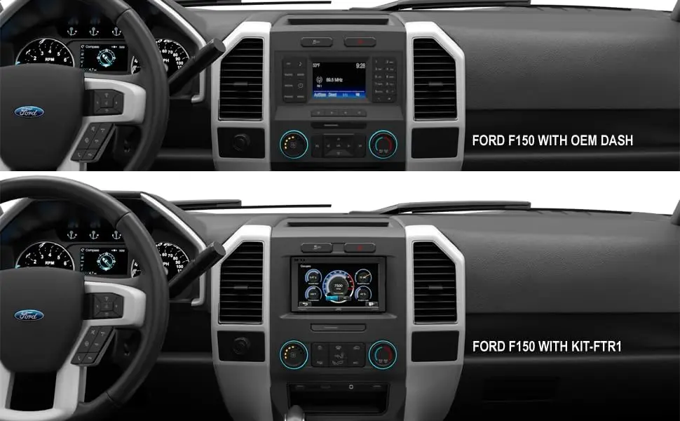 Maestro DASH KIT-FTR1 Dash Kit and T-Harness for Ford Trucks 4.3 inch Screen | Double-DIN Radio Install Kit - view 5