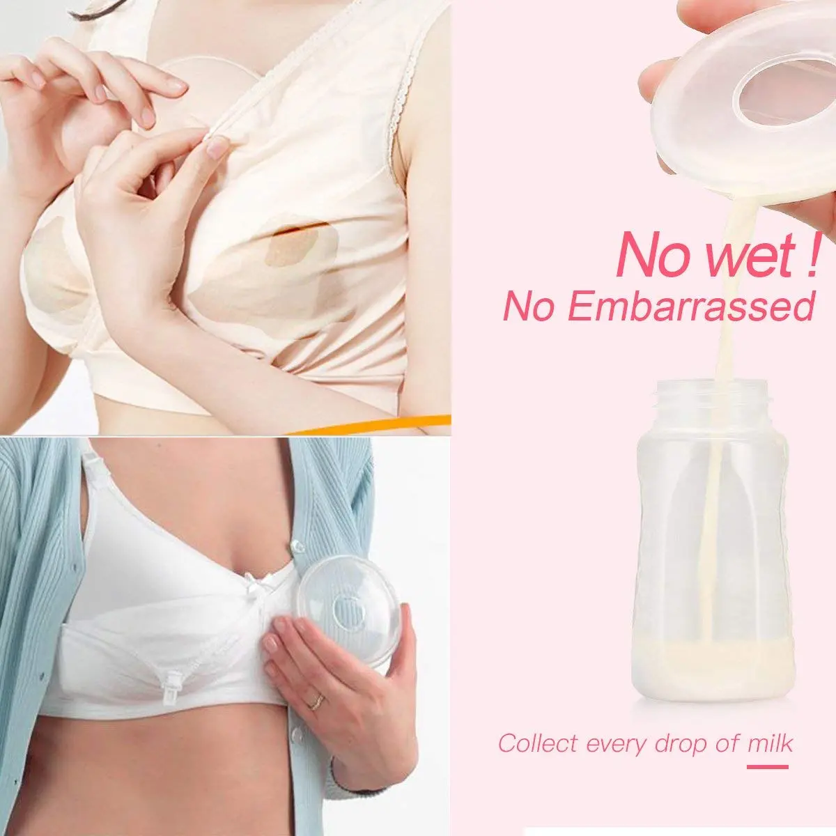Zdolmy Breast Shells Milk Saver 2 Count (Pack of 1) | BPA-Free Reusable Silicone for Breast Milk Collection - view 5