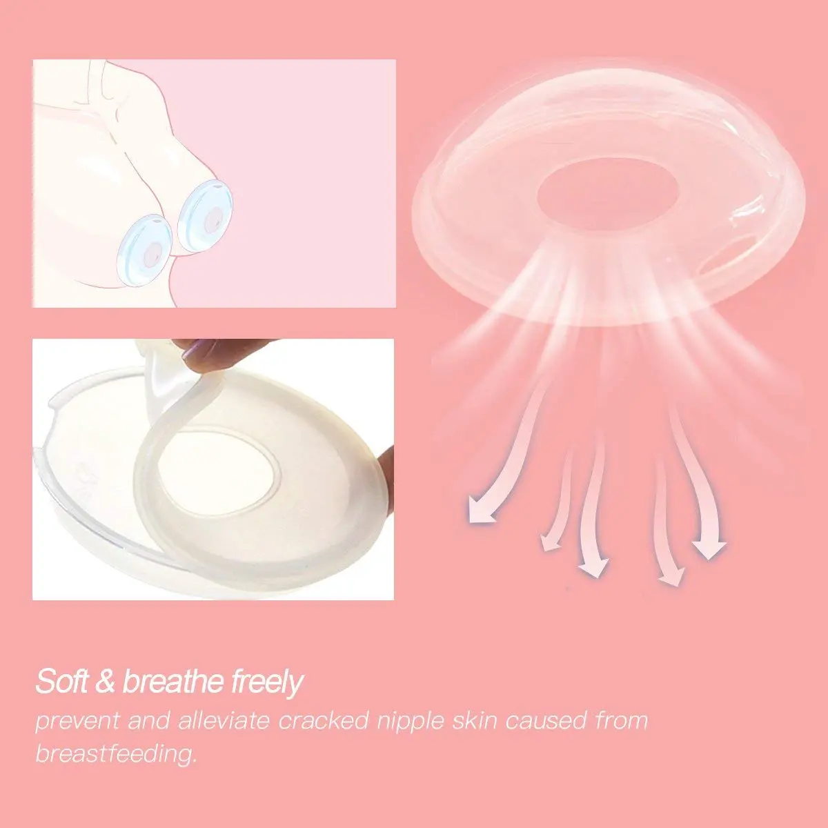Zdolmy Breast Shells Milk Saver 2 Count (Pack of 1) | BPA-Free Reusable Silicone for Breast Milk Collection - view 2