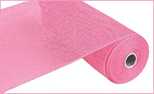 Craig Bachman Poly Burlap Deco Mesh, Pink - 10" x 10 Yards | Versatile DIY Craft Mesh - main product image