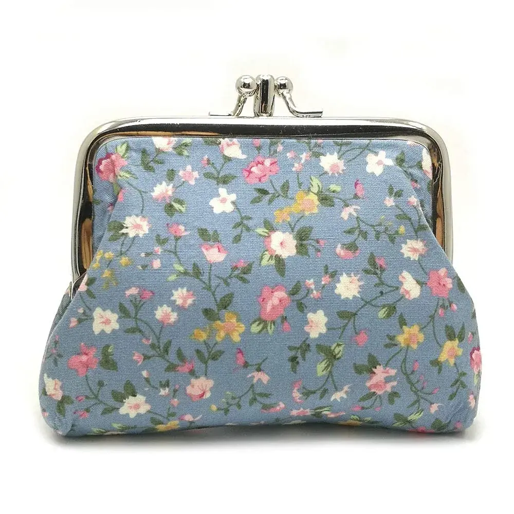 Sanxiner Cute Floral Kiss-Lock Coin Purse with 2 Compartments | 19.5cm (7.67in) x 12.7cm (5in) x 1.8cm (0.7in) - view 4