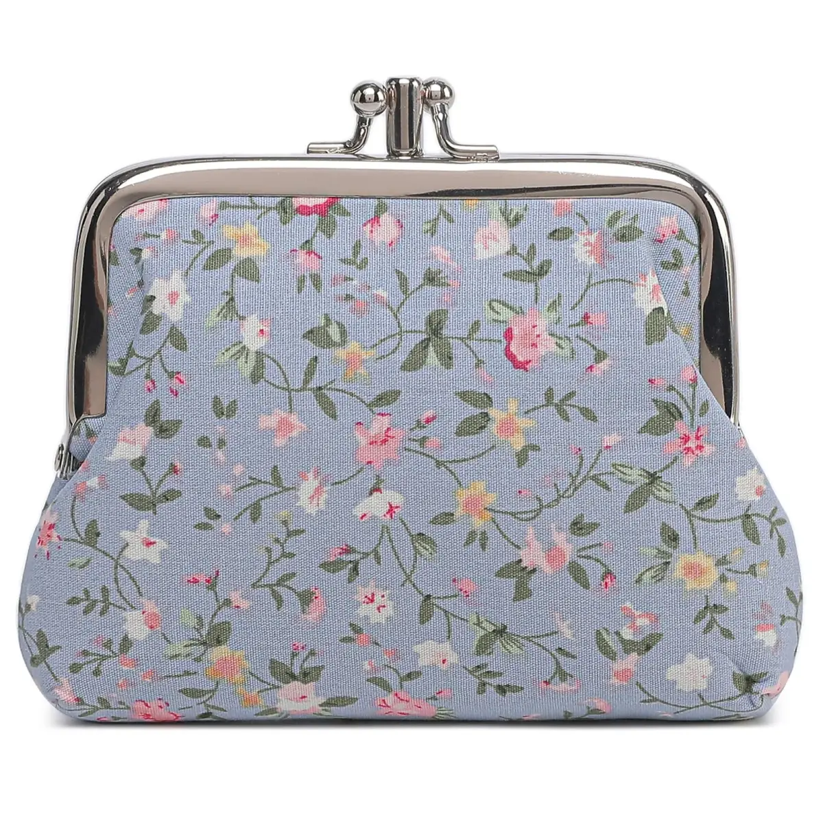 Sanxiner Cute Floral Kiss-Lock Coin Purse with 2 Compartments | 19.5cm (7.67in) x 12.7cm (5in) x 1.8cm (0.7in) - main product image