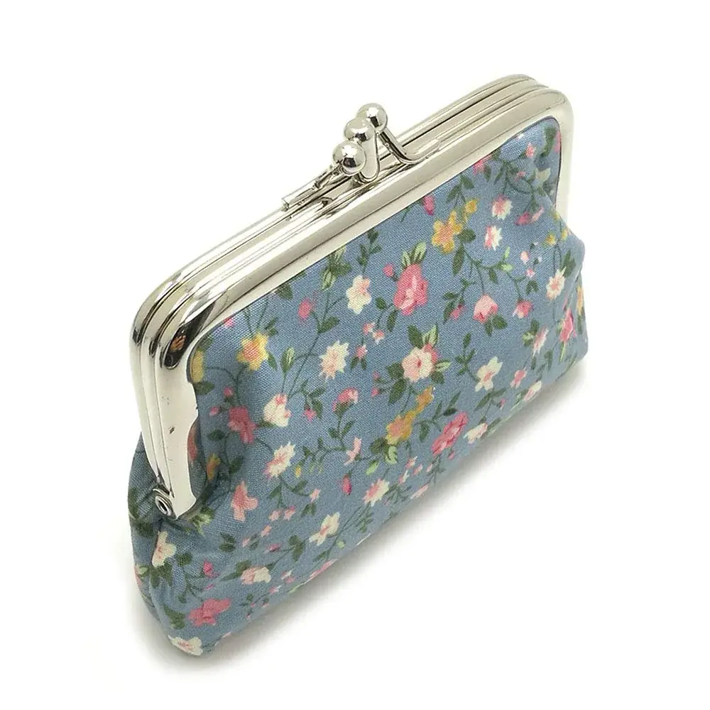 Sanxiner Cute Floral Kiss-Lock Coin Purse with 2 Compartments | 19.5cm (7.67in) x 12.7cm (5in) x 1.8cm (0.7in) - view 3