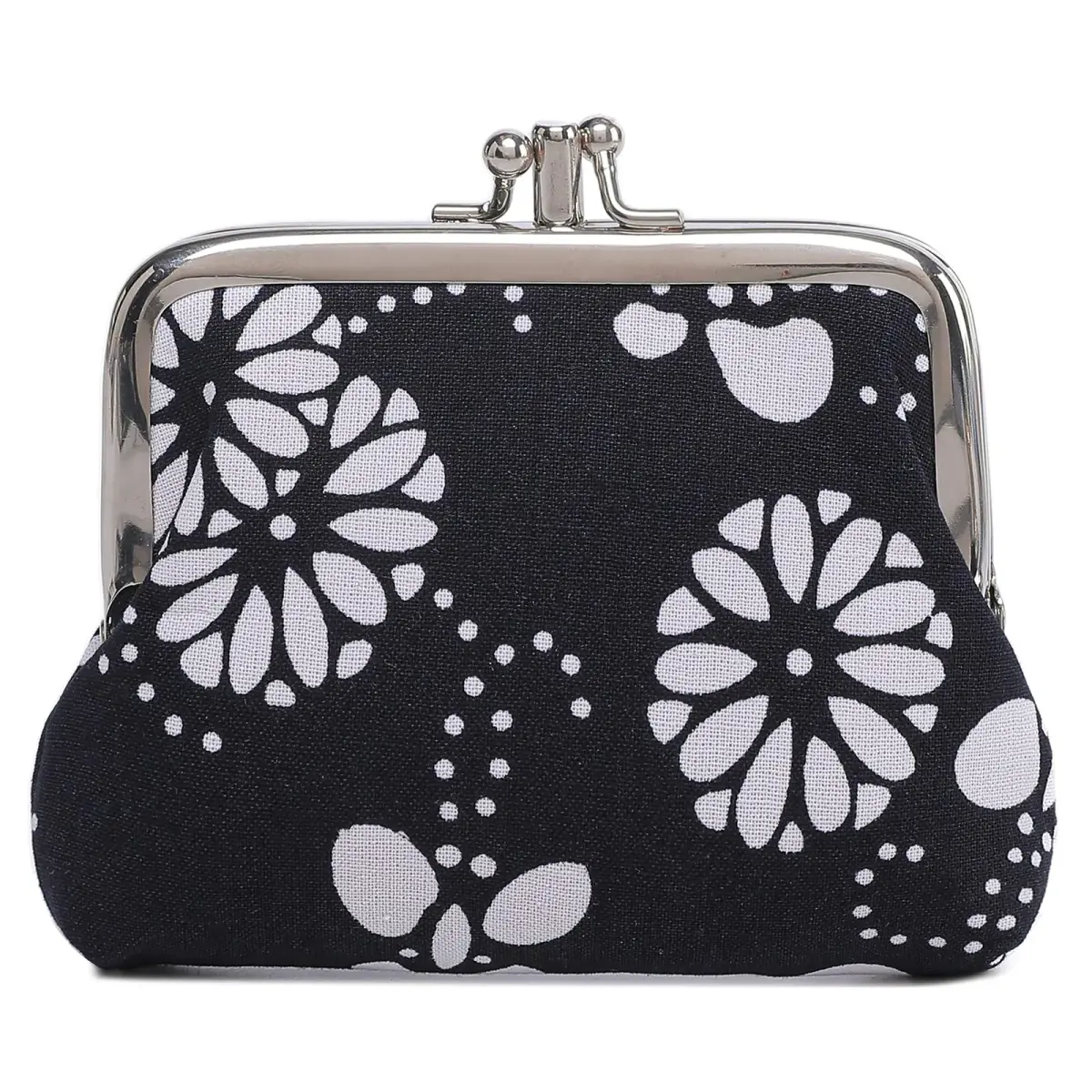 Sanxiner Cute Floral Buckle Coin Purse 1.9cm (0.75in) | Kiss-Lock Change Purse with 2 Compartments - main product image