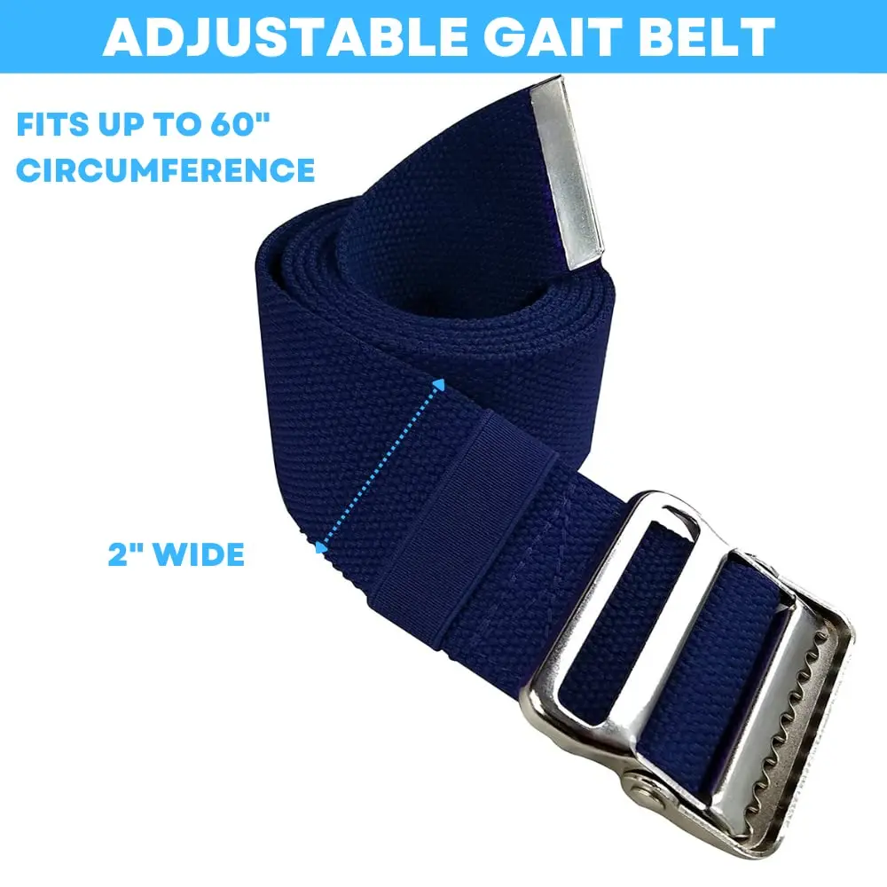LiftAid Transfer and Gait Belt 60 Inch (152 cm) with Metal Buckle and Loop | Walking, Standing and Transfer Assist Aid for Seniors - view 5