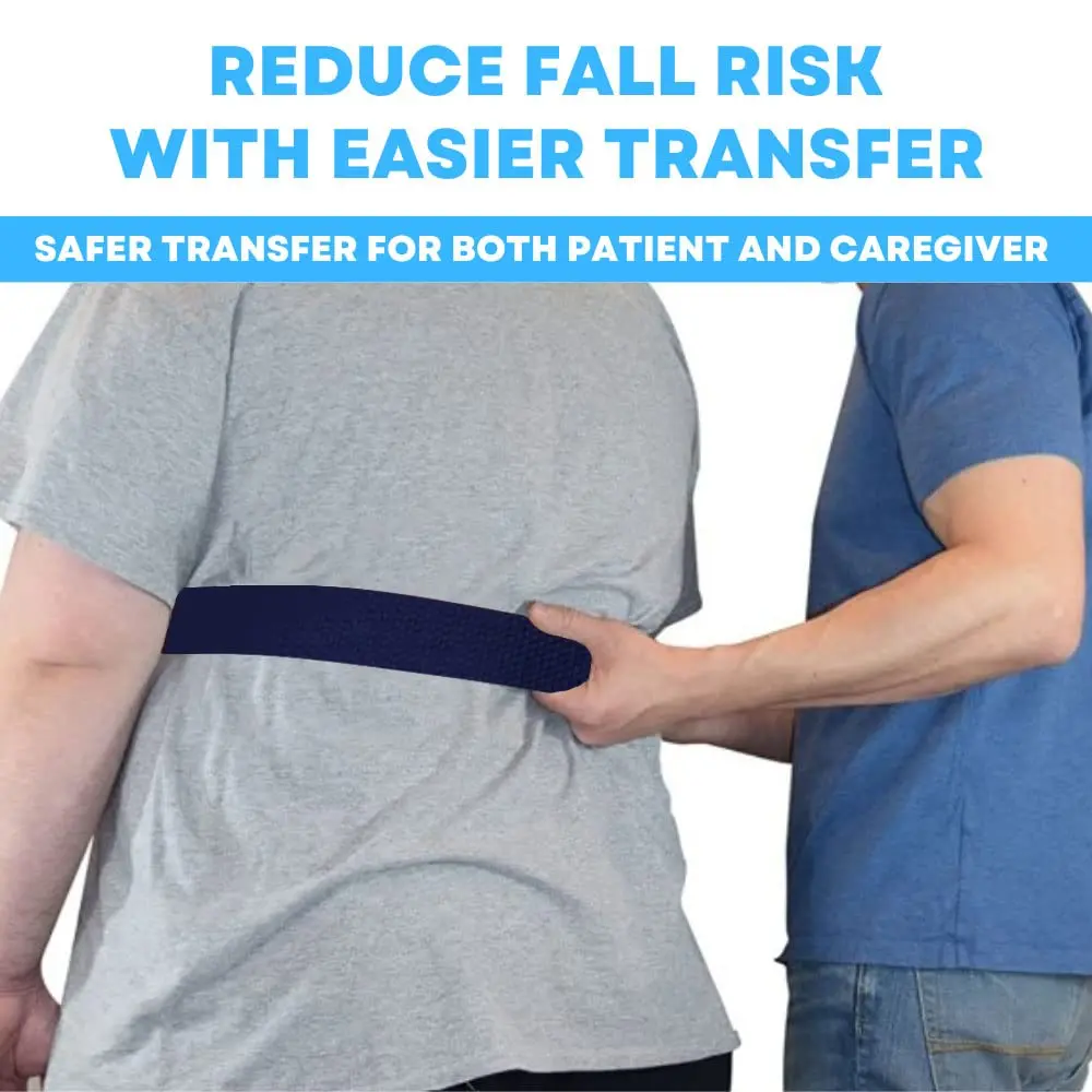 LiftAid Transfer and Gait Belt 60 Inch (152 cm) with Metal Buckle and Loop | Walking, Standing and Transfer Assist Aid for Seniors - view 2