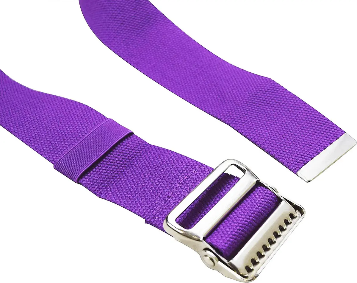 LiftAid Transfer and Gait Belt 60 Inch (152 cm) with Metal Buckle and Loop | Walking, Standing, and Transfer Assist Aid for Seniors, Elderly, Caregiver, Nurse, Therapist (Purple) - view 7
