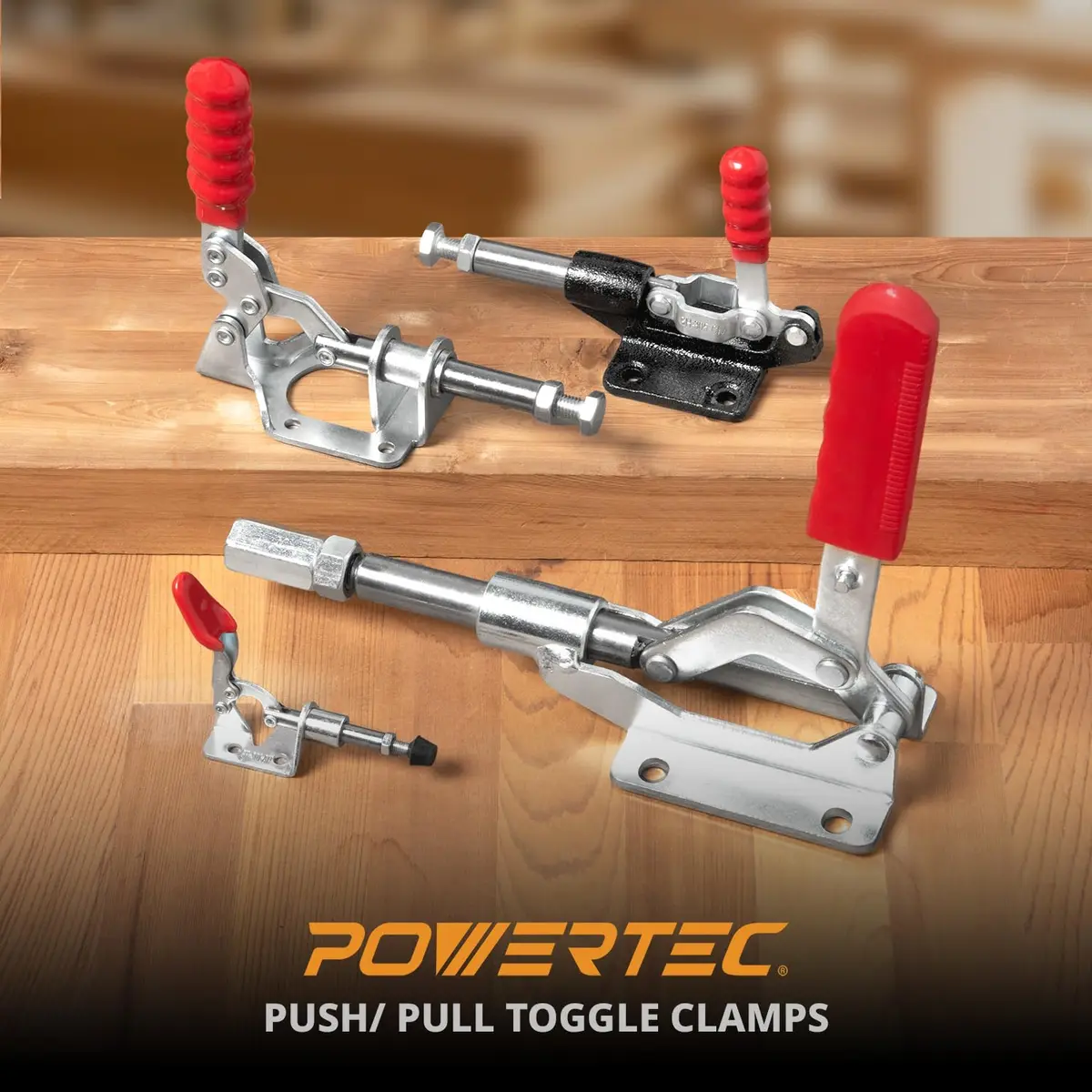 POWERTEC 20318 Push Pull Toggle Clamp 500 lbs Capacity 227 kg 6.4cm (2.5") Throat Depth | Heavy Duty Woodworking Hold Down Clamp - view 7