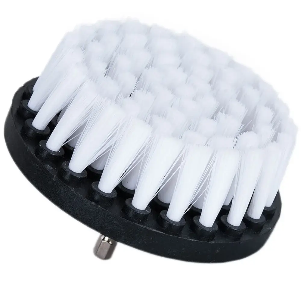 HIFROM Soft and Medium Drill Brush Set 4-inch | Cleans Tubs, Tile, Grout, Upholstery, Leather, Carpet - view 6