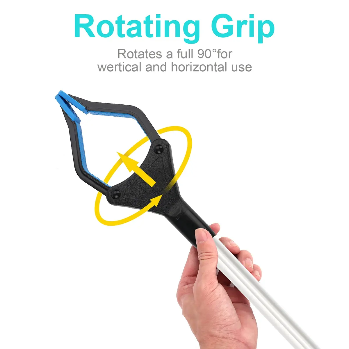 ZAYAD Reacher Grabber Tool, Foldable (Blue-32INCH) | Heavy Duty Aluminum, Elderly & Child Friendly - view 3