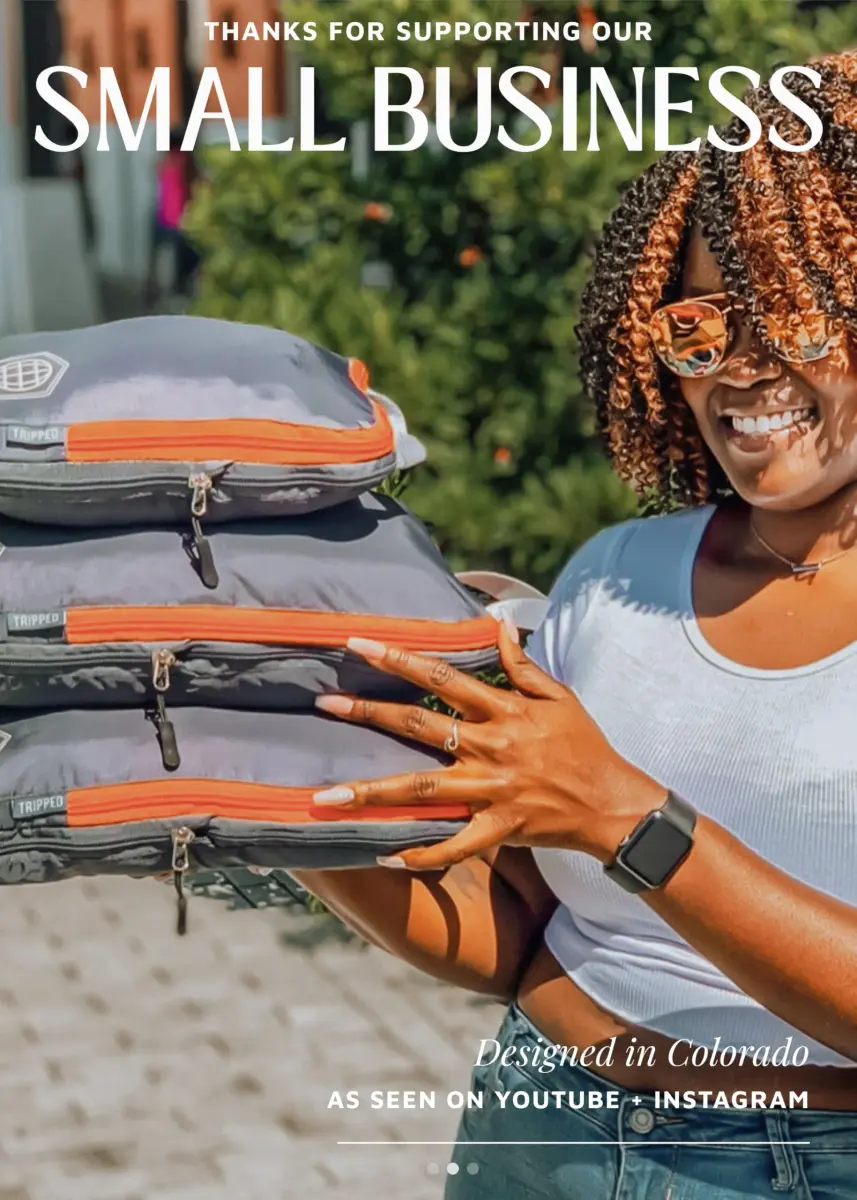 TRIPPED Travel Gear Compression Packing Cubes for Carry-On Travel 3-Pack | Ultralight Ripstop Nylon with Double-Stitched Zippers - view 9