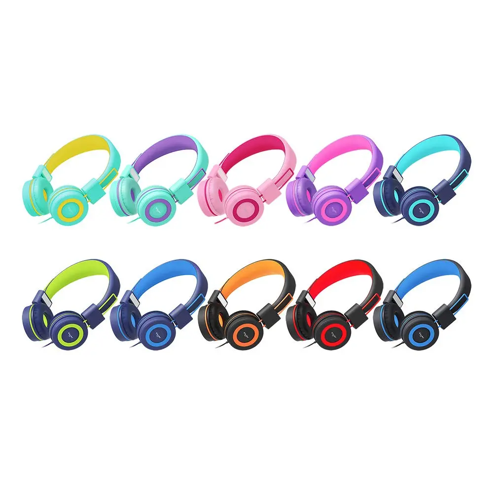 ELECDER i37 Kids Headphones with Cord Wired for School Classroom, Navy | Foldable, Adjustable, Comfortable - view 7