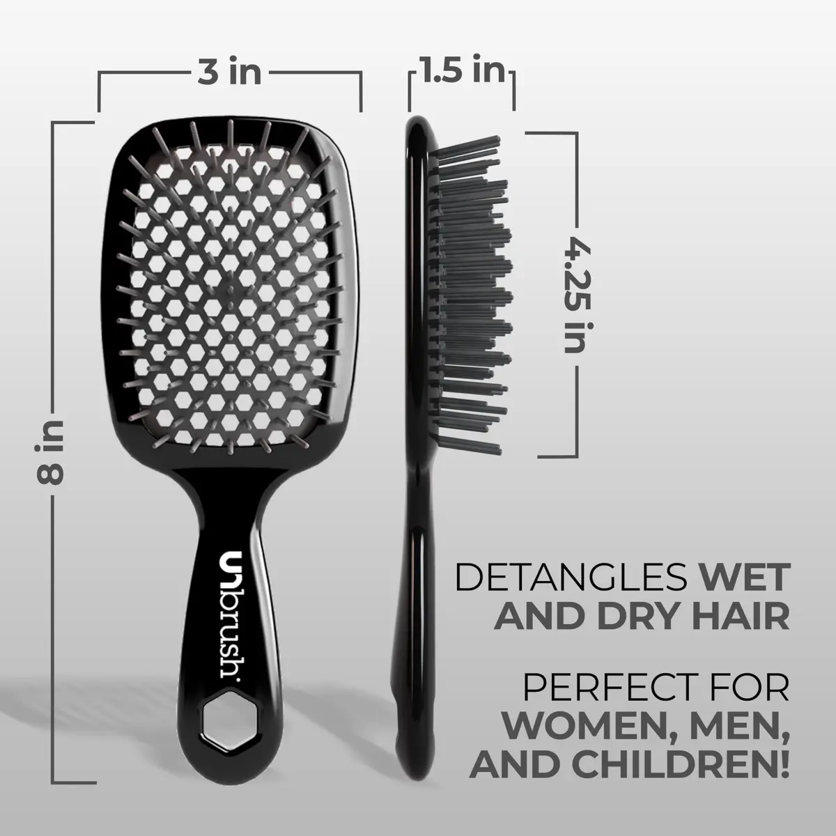 FHI Heat UNbrush Detangling Brush for Wet & Dry Hair | Anti-Static, Vented, Lightweight - view 3