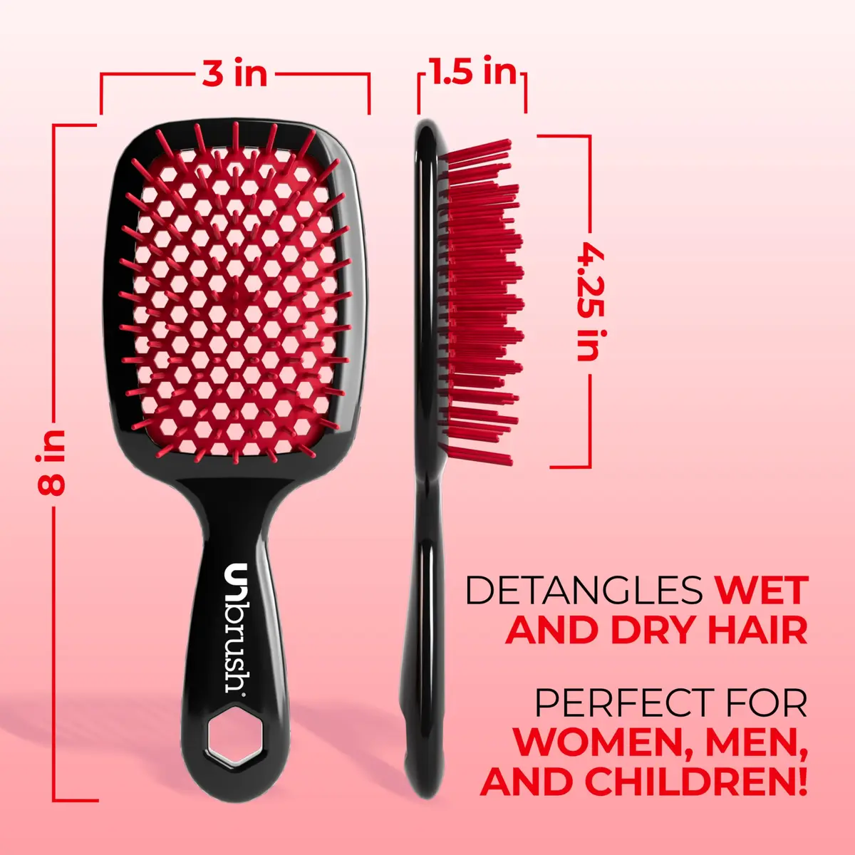 FHI Heat UNbrush Detangling Brush for Wet & Dry Hair | Anti-Static, Lightweight, All Hair Types - view 4