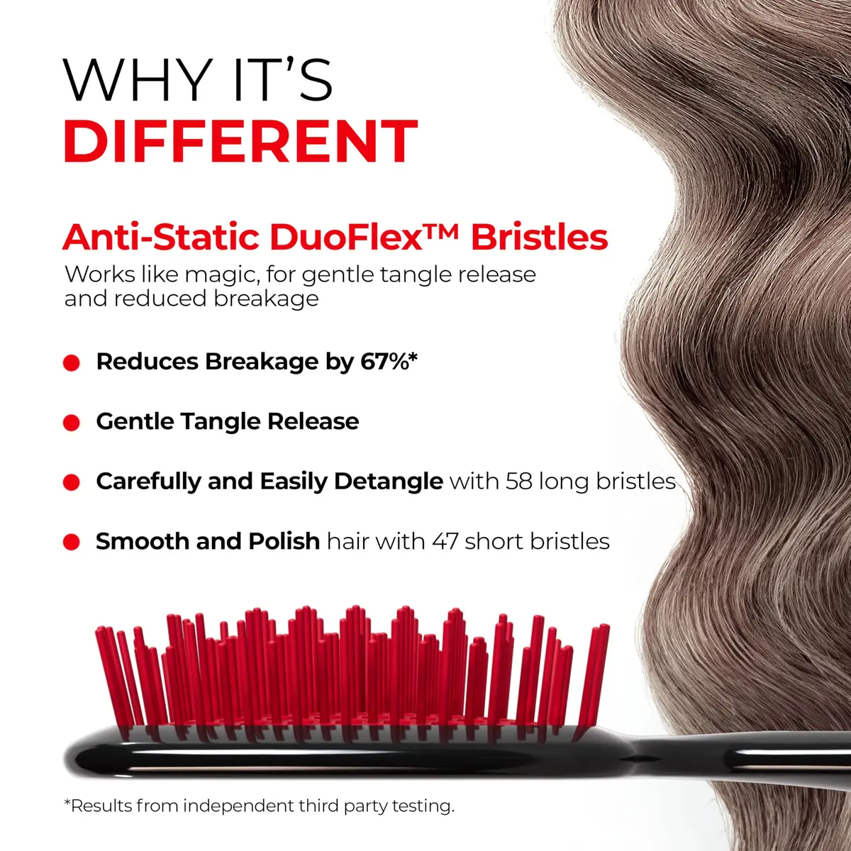 FHI Heat UNbrush Detangling Brush for Wet & Dry Hair | Anti-Static, Lightweight, All Hair Types - view 2