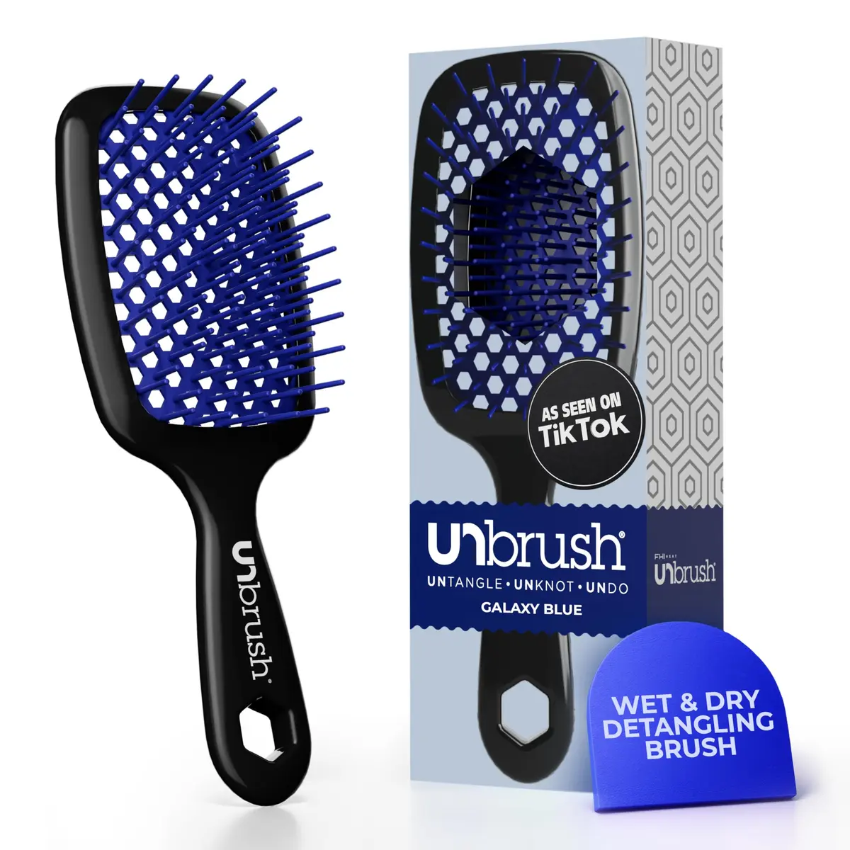 FHI Heat UNbrush Detangling Hair Brush Galaxy Blue | Pain-Free Wet & Dry Hair Care - main product image