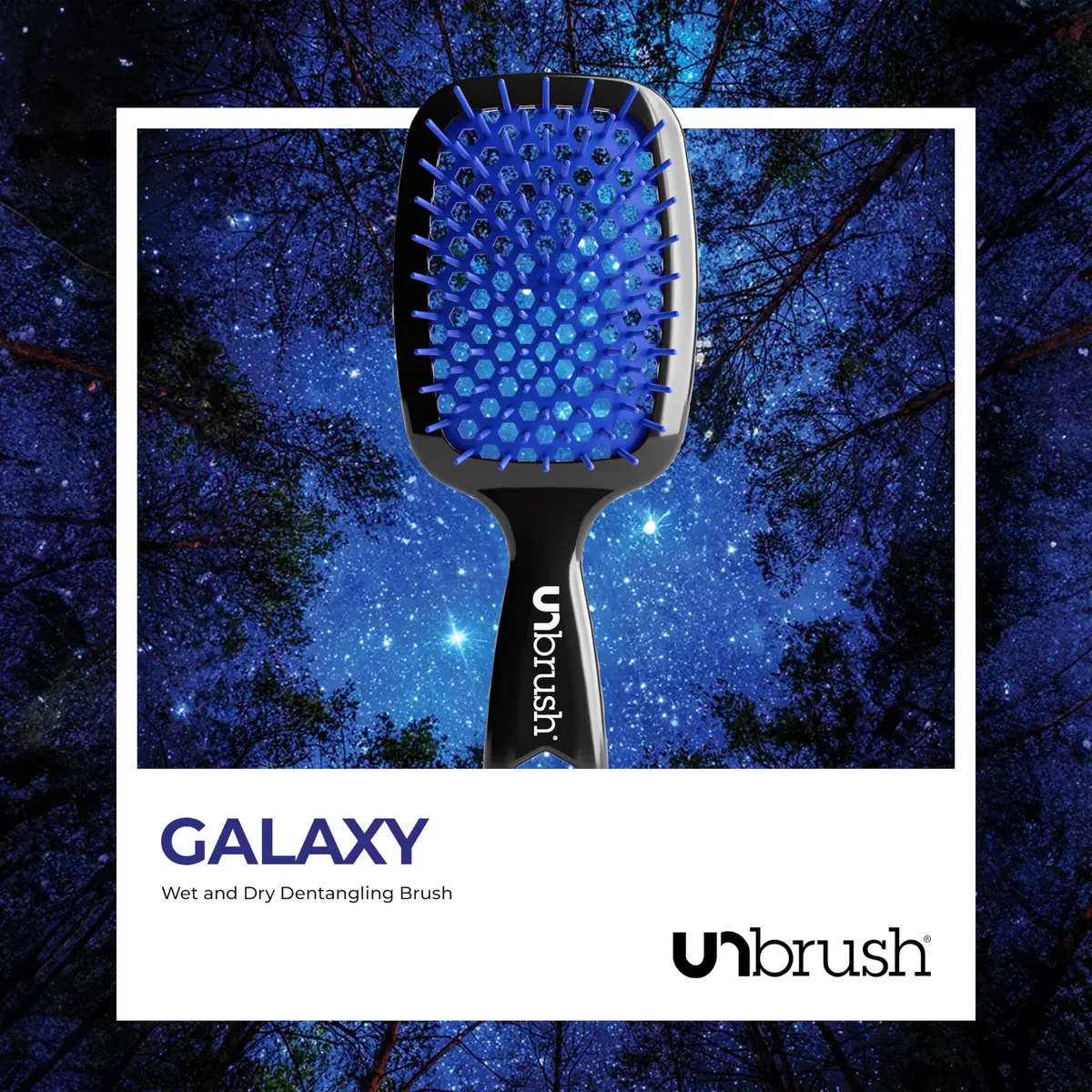 FHI Heat UNbrush Detangling Hair Brush Galaxy Blue | Pain-Free Wet & Dry Hair Care - view 6