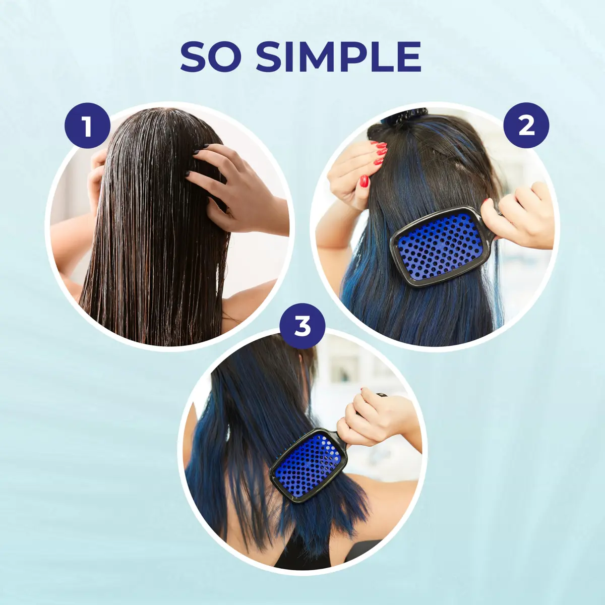 FHI Heat UNbrush Detangling Hair Brush Galaxy Blue | Pain-Free Wet & Dry Hair Care - view 7