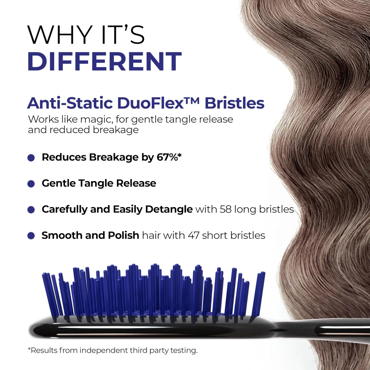 FHI Heat UNbrush Detangling Hair Brush Galaxy Blue | Pain-Free Wet & Dry Hair Care - view 2