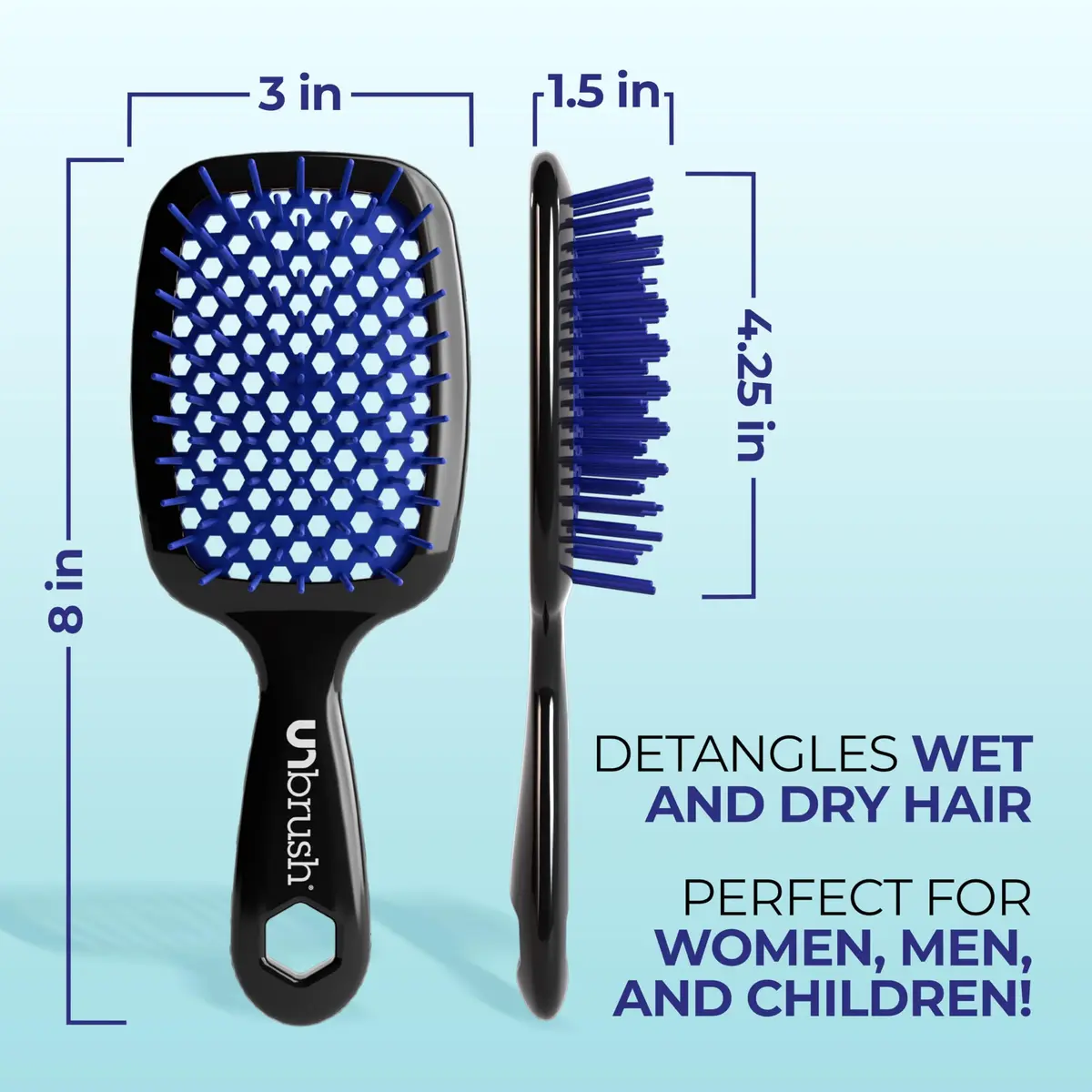 FHI Heat UNbrush Detangling Hair Brush Galaxy Blue | Pain-Free Wet & Dry Hair Care - view 4