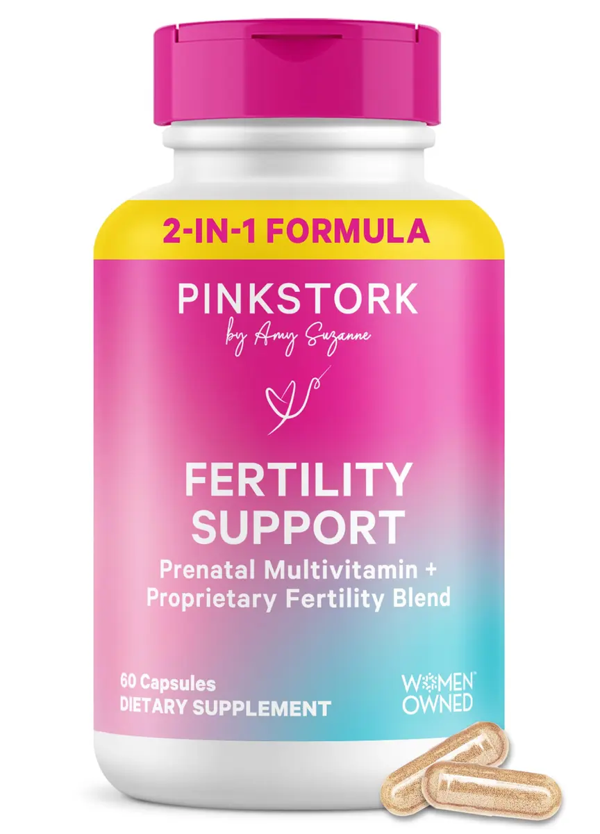 Pink Stork Fertility Supplements for Women, 60 Capsules | Supports Conception & Hormone Balance - main product image